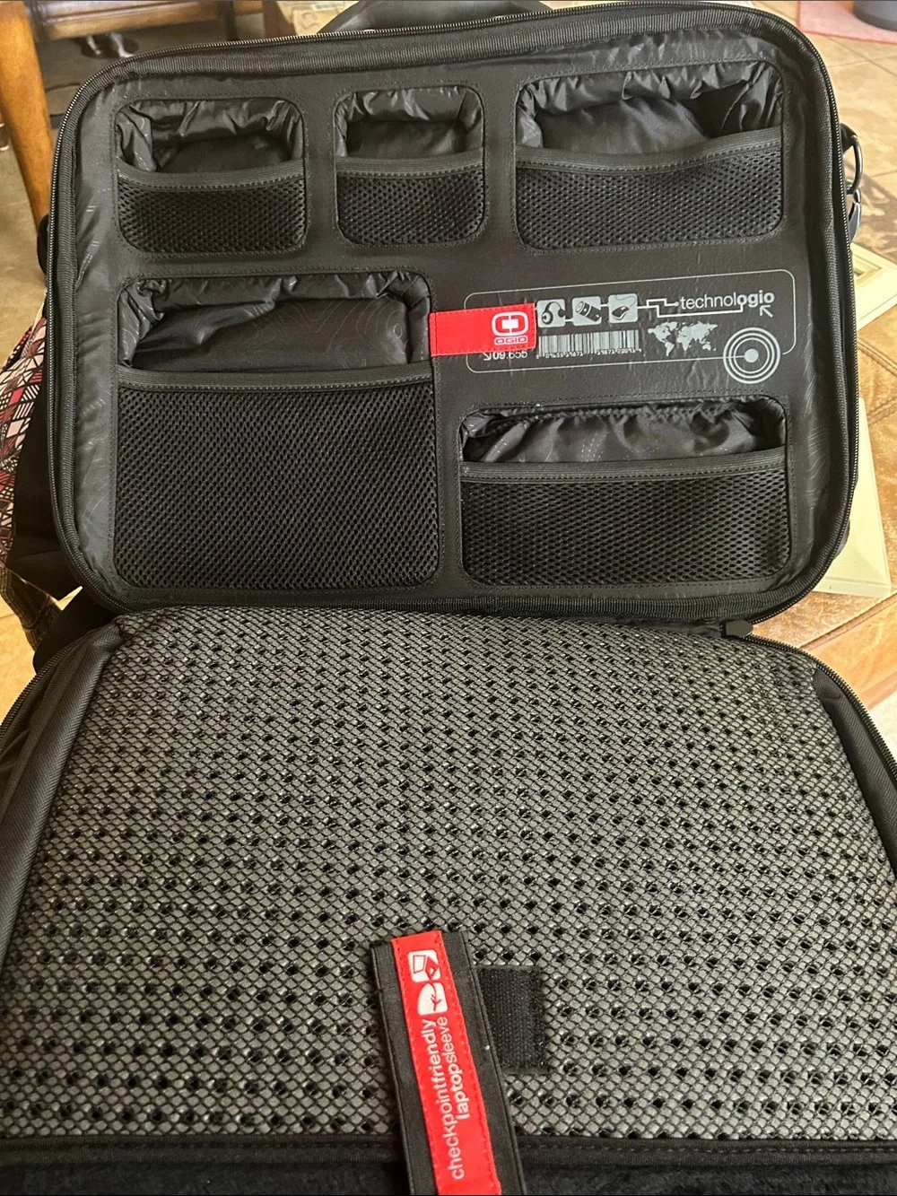 OGIO Black Laptop Messenger Bag with Front Zip Pocket